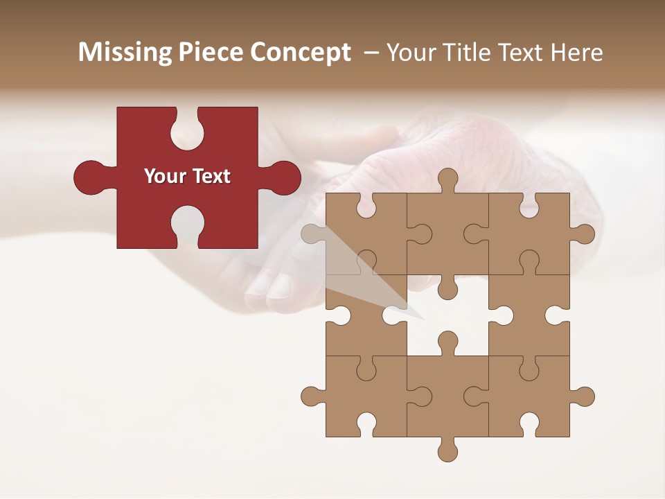 Togetherness Helping Hand Senior PowerPoint Template