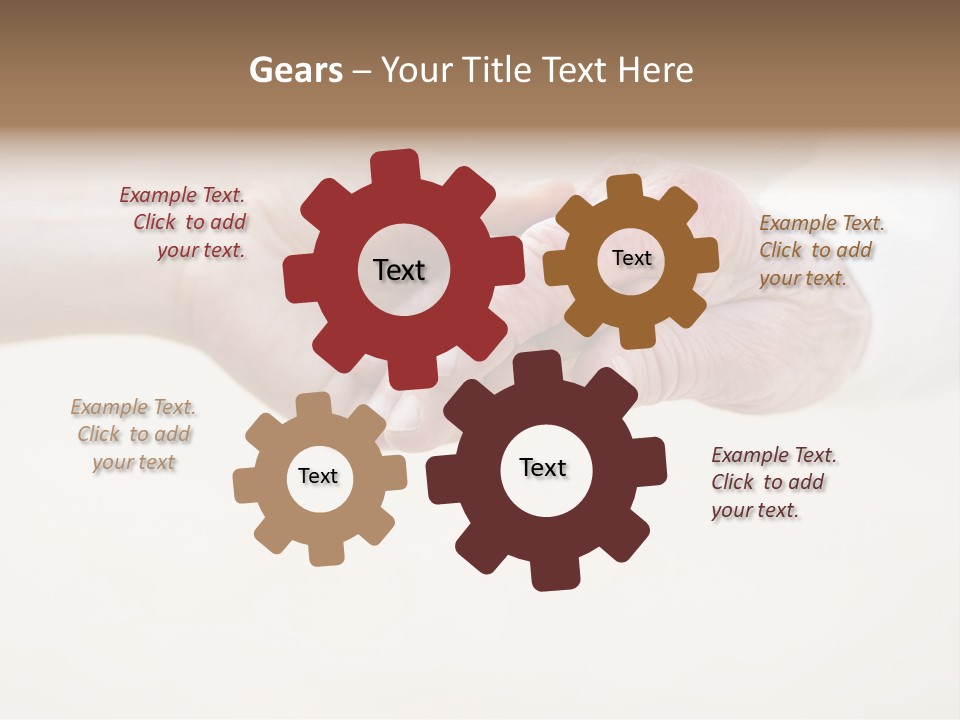 Togetherness Helping Hand Senior PowerPoint Template