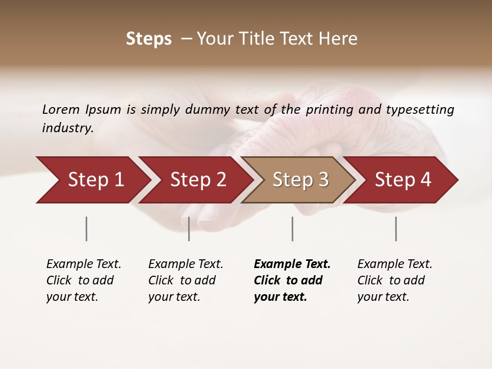 Togetherness Helping Hand Senior PowerPoint Template