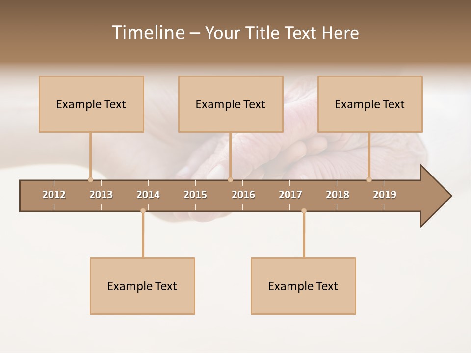 Togetherness Helping Hand Senior PowerPoint Template