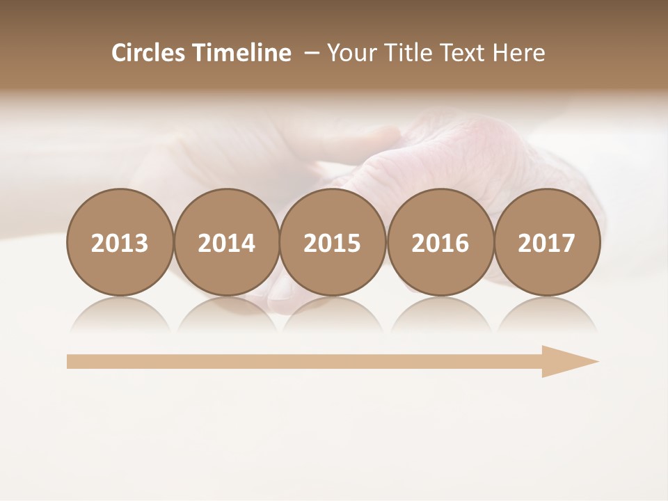 Togetherness Helping Hand Senior PowerPoint Template