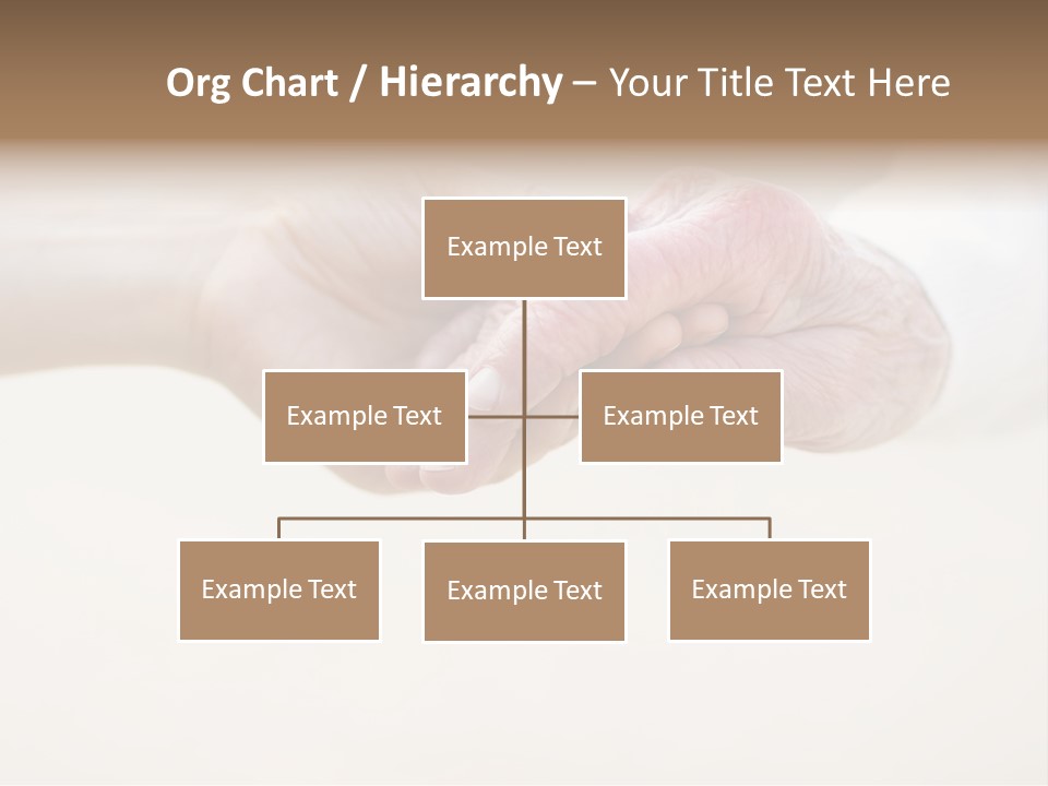 Togetherness Helping Hand Senior PowerPoint Template