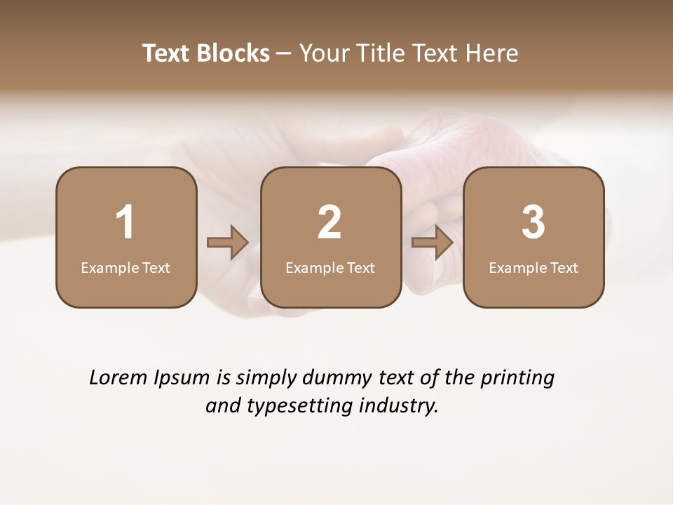 Togetherness Helping Hand Senior PowerPoint Template