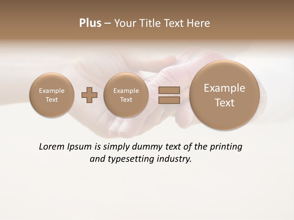 Togetherness Helping Hand Senior PowerPoint Template