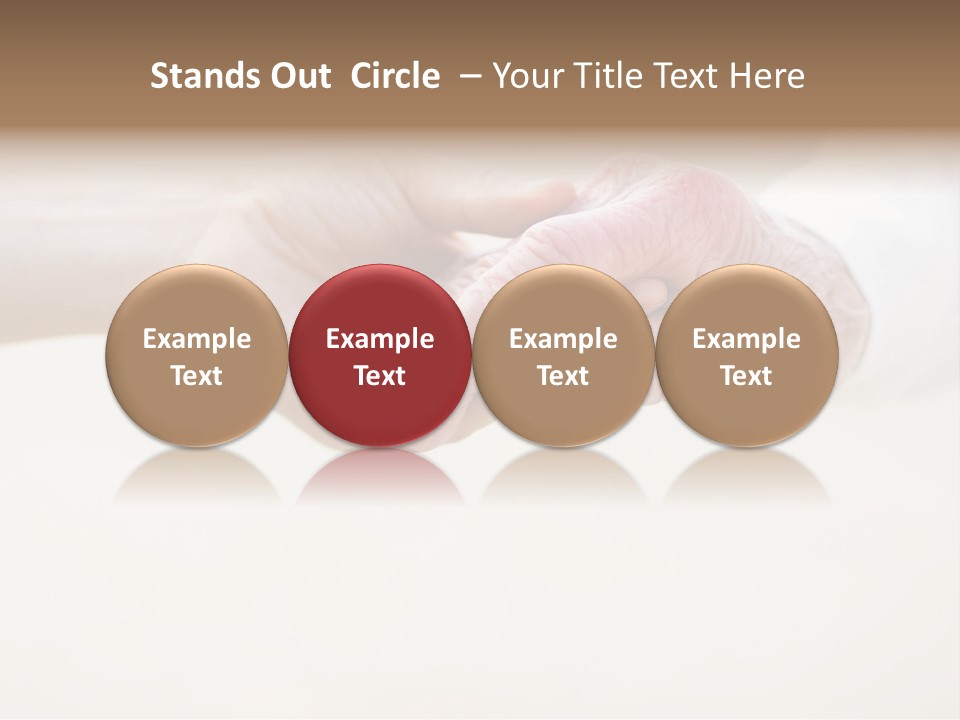 Togetherness Helping Hand Senior PowerPoint Template