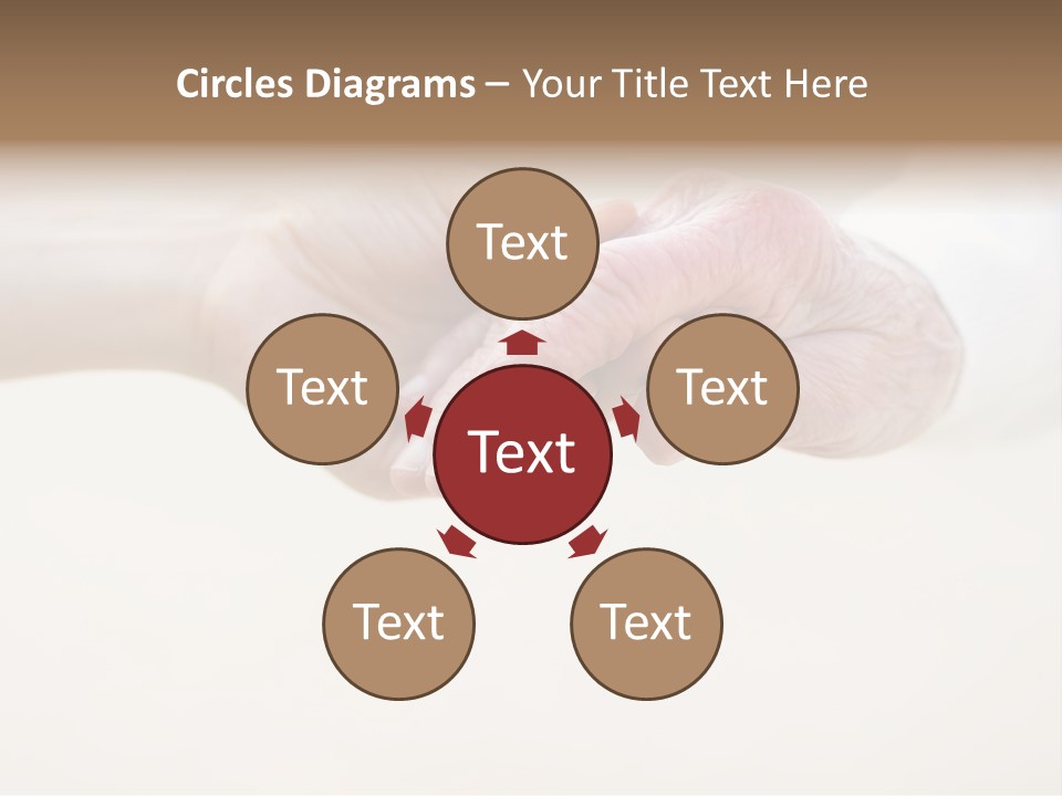 Togetherness Helping Hand Senior PowerPoint Template