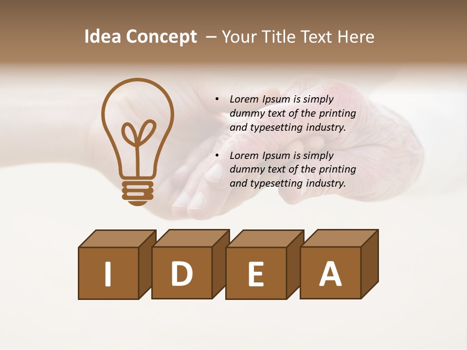 Togetherness Helping Hand Senior PowerPoint Template