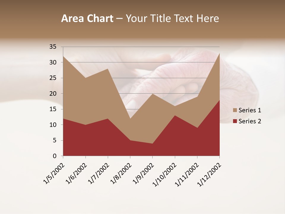 Togetherness Helping Hand Senior PowerPoint Template