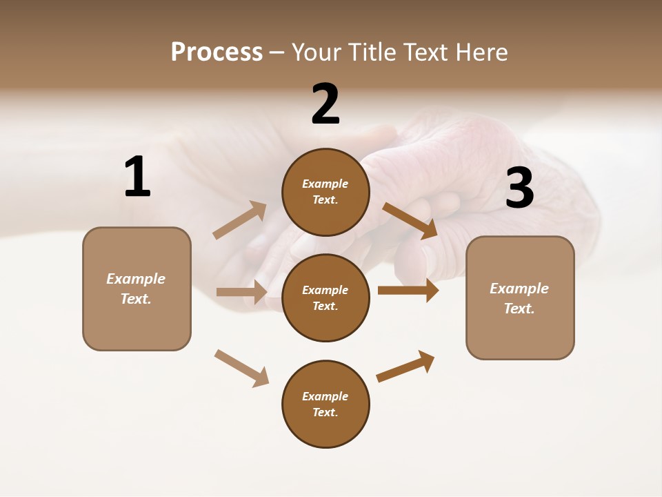 Togetherness Helping Hand Senior PowerPoint Template