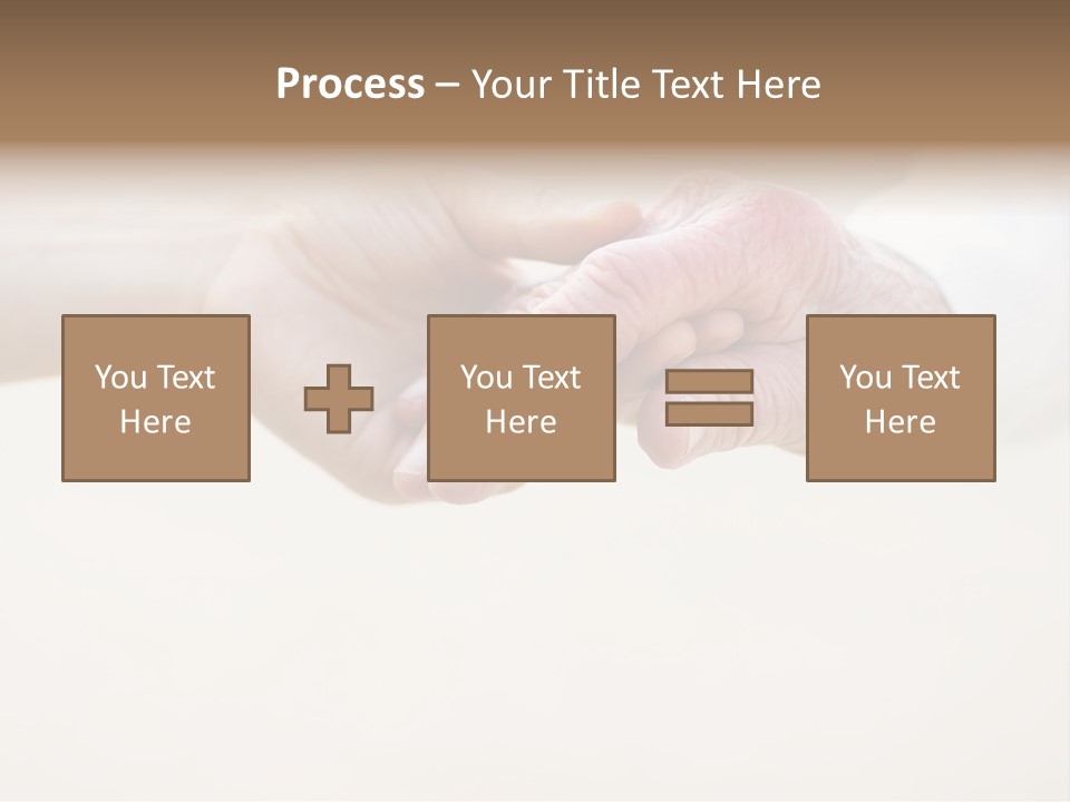 Togetherness Helping Hand Senior PowerPoint Template