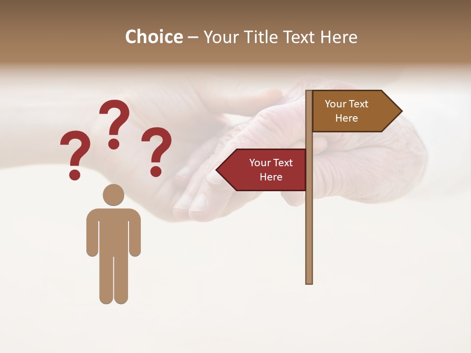 Togetherness Helping Hand Senior PowerPoint Template