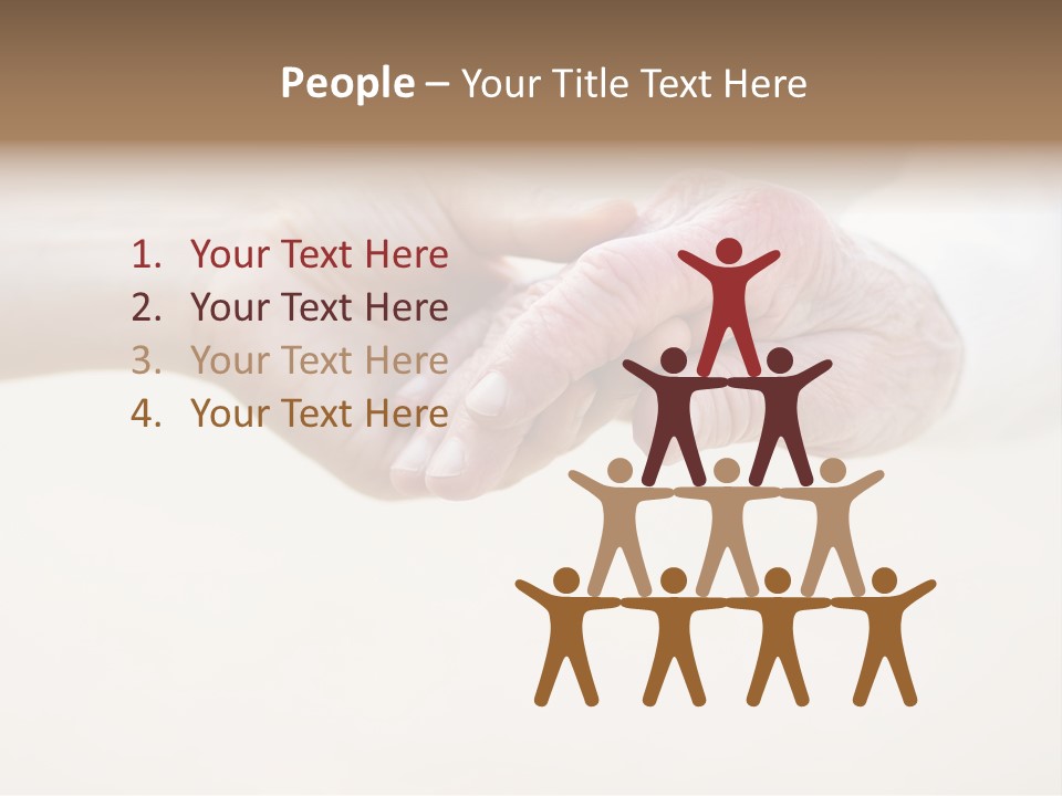 Togetherness Helping Hand Senior PowerPoint Template