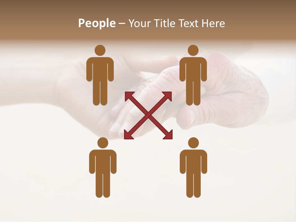 Togetherness Helping Hand Senior PowerPoint Template