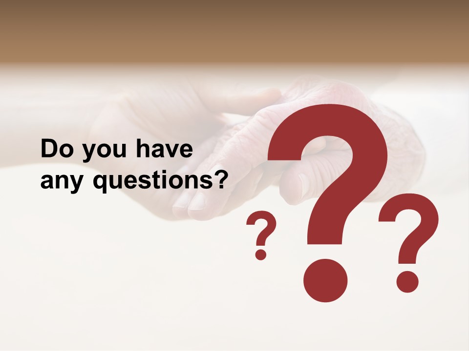 Togetherness Helping Hand Senior PowerPoint Template