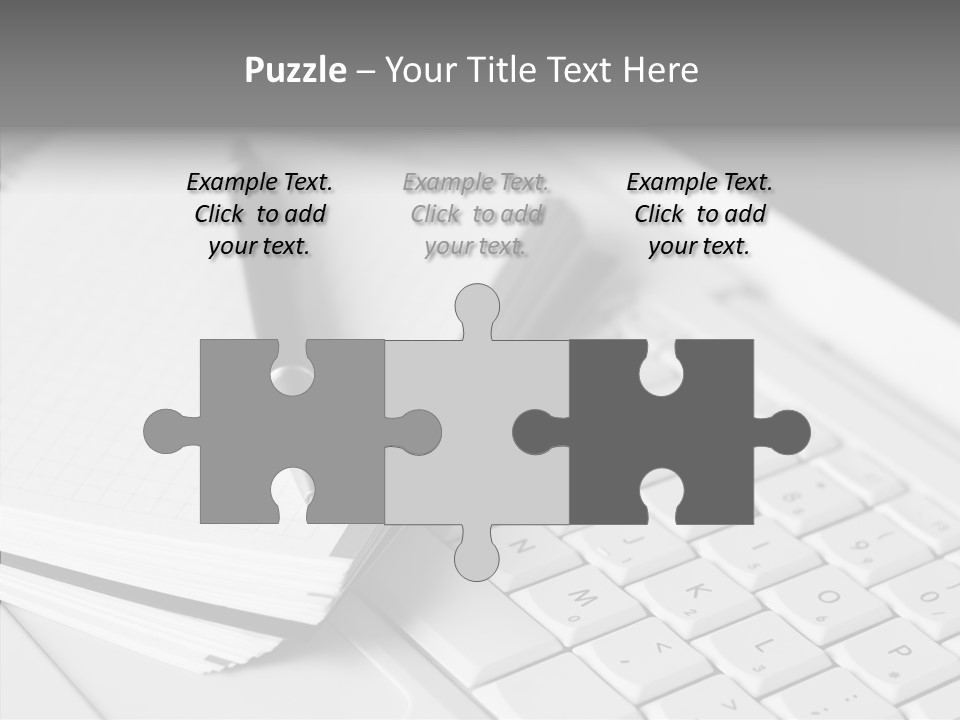 Togetherness White Background Assist PowerPoint Template