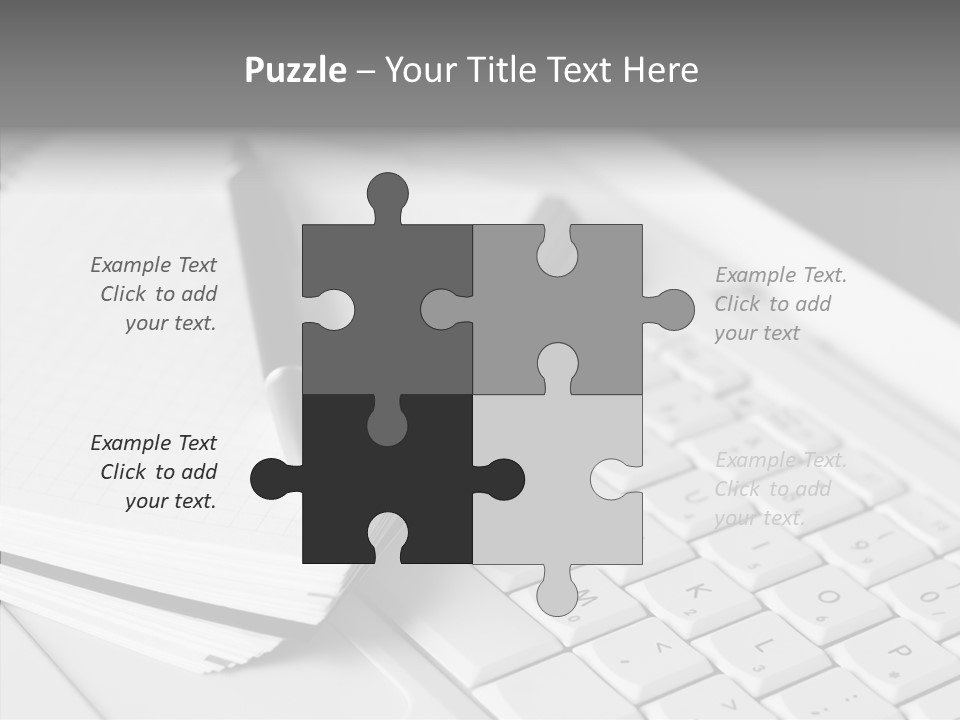 Togetherness White Background Assist PowerPoint Template