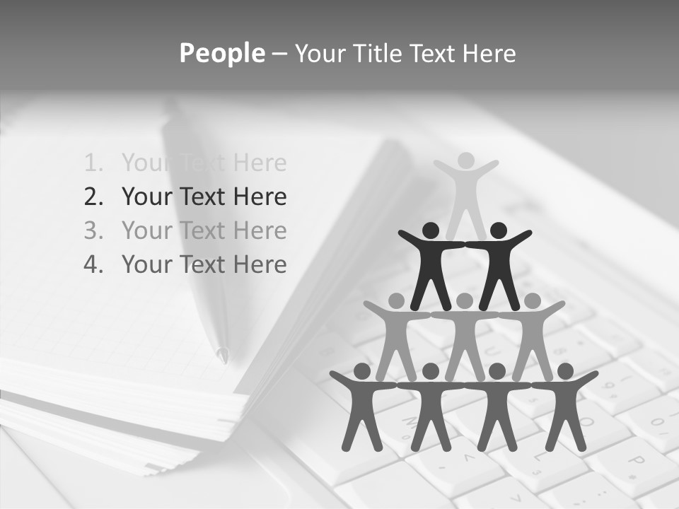 Togetherness White Background Assist PowerPoint Template