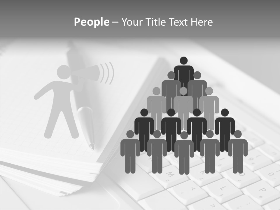 Togetherness White Background Assist PowerPoint Template