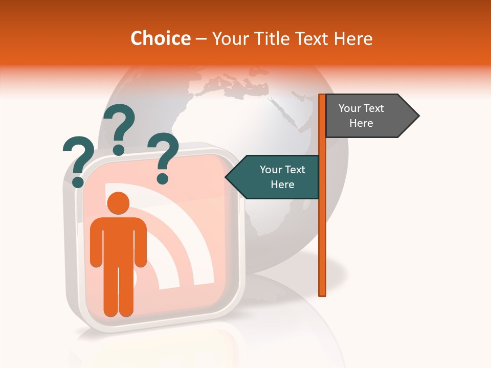 Female Finger Help PowerPoint Template