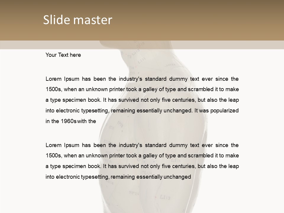 Elderly Hand Young PowerPoint Template