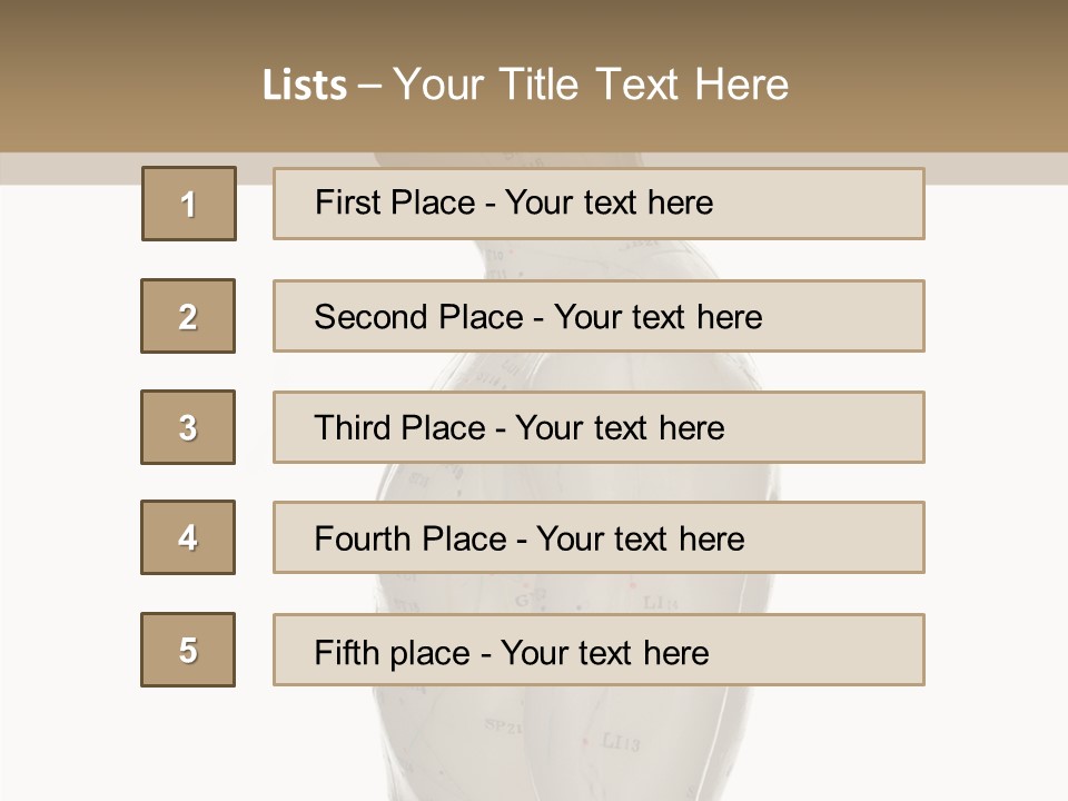 Elderly Hand Young PowerPoint Template