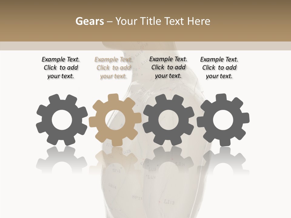 Elderly Hand Young PowerPoint Template