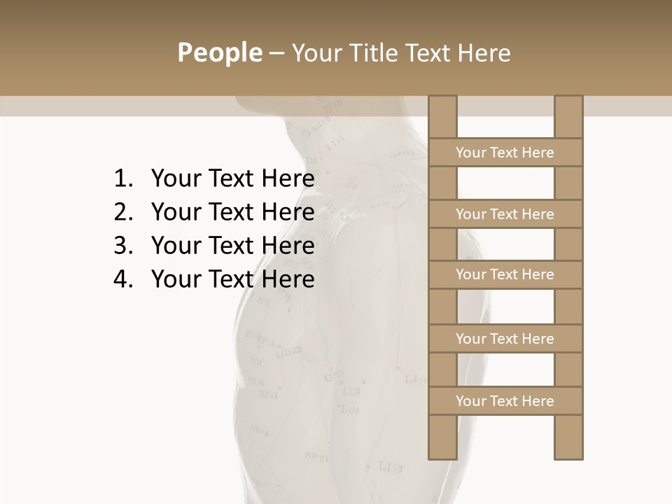 Elderly Hand Young PowerPoint Template