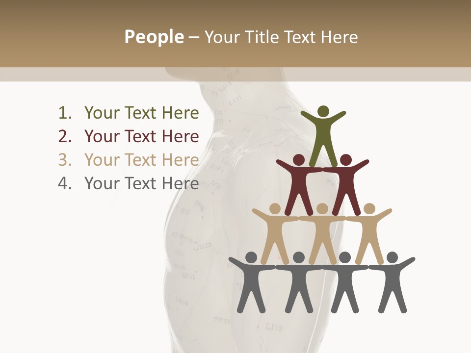 Elderly Hand Young PowerPoint Template