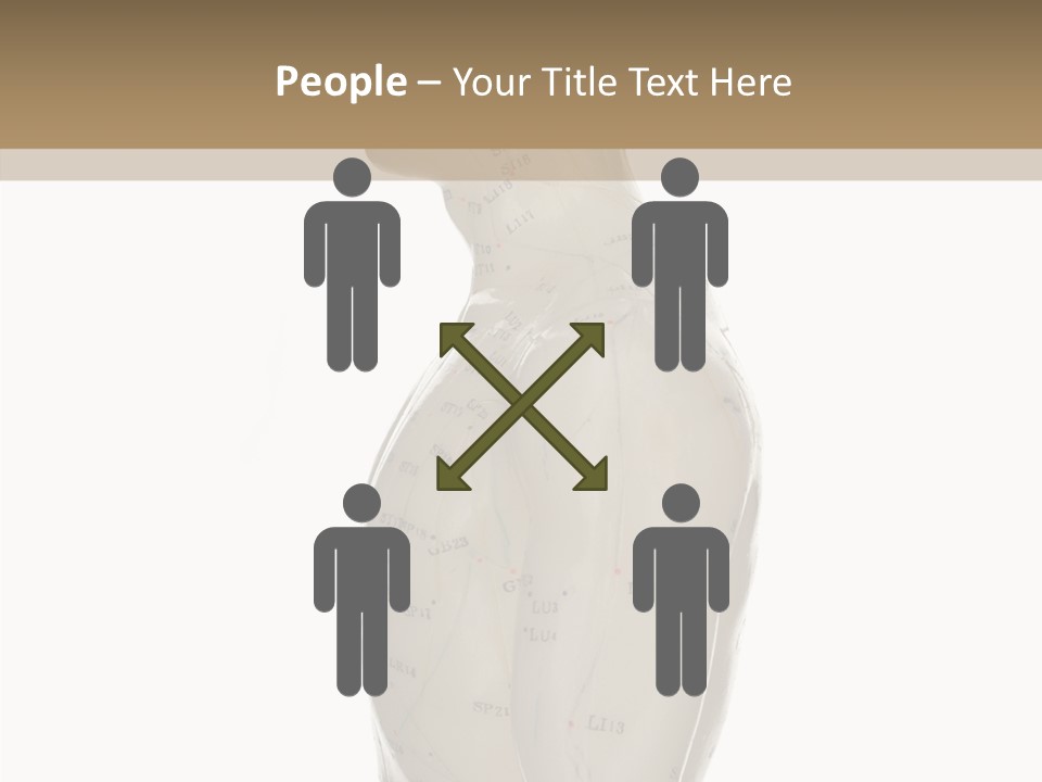 Elderly Hand Young PowerPoint Template