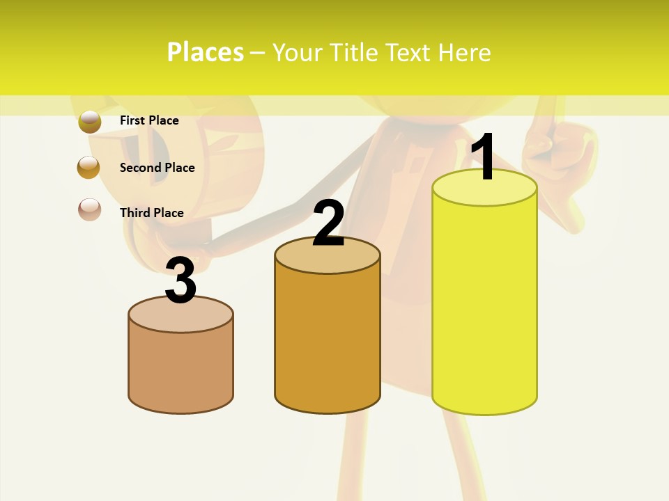 Elderly Finger White Background PowerPoint Template