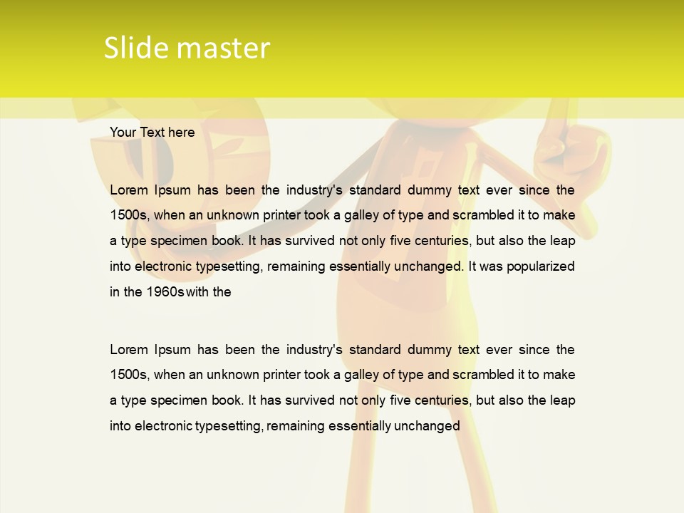 Elderly Finger White Background PowerPoint Template