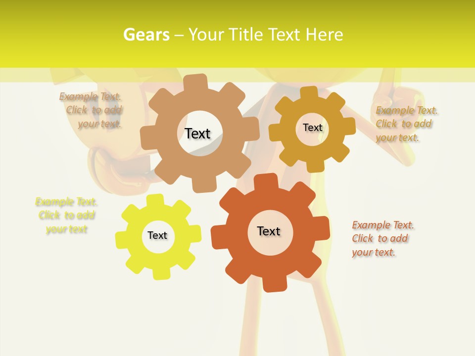 Elderly Finger White Background PowerPoint Template