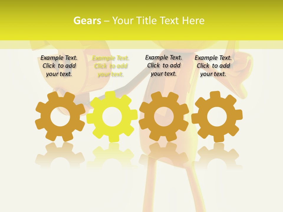 Elderly Finger White Background PowerPoint Template