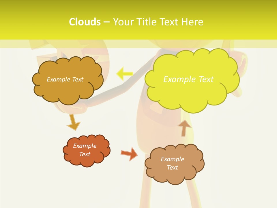 Elderly Finger White Background PowerPoint Template