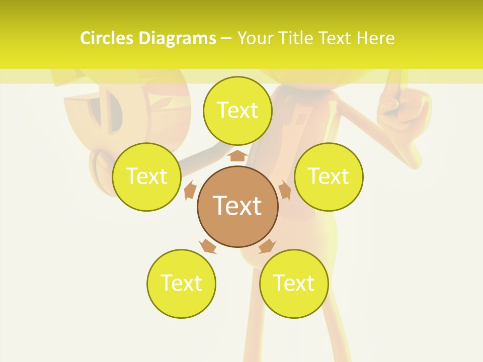 Elderly Finger White Background PowerPoint Template