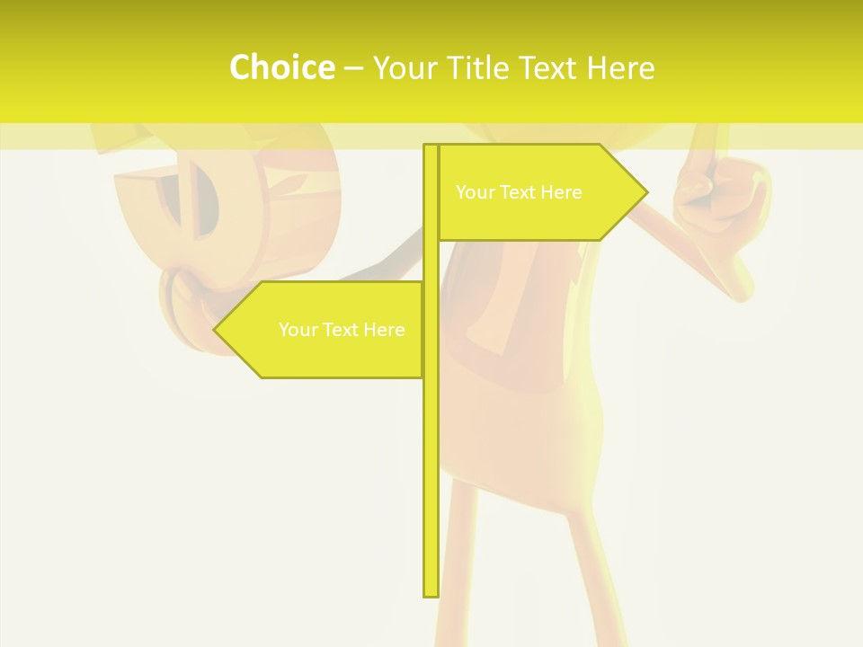 Elderly Finger White Background PowerPoint Template