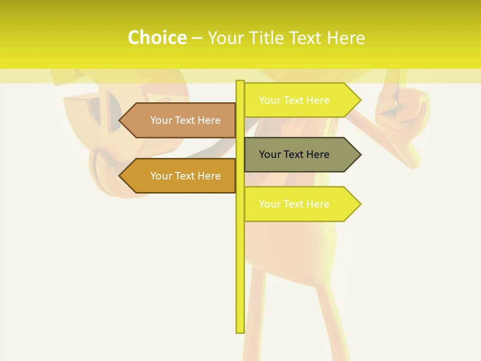 Elderly Finger White Background PowerPoint Template