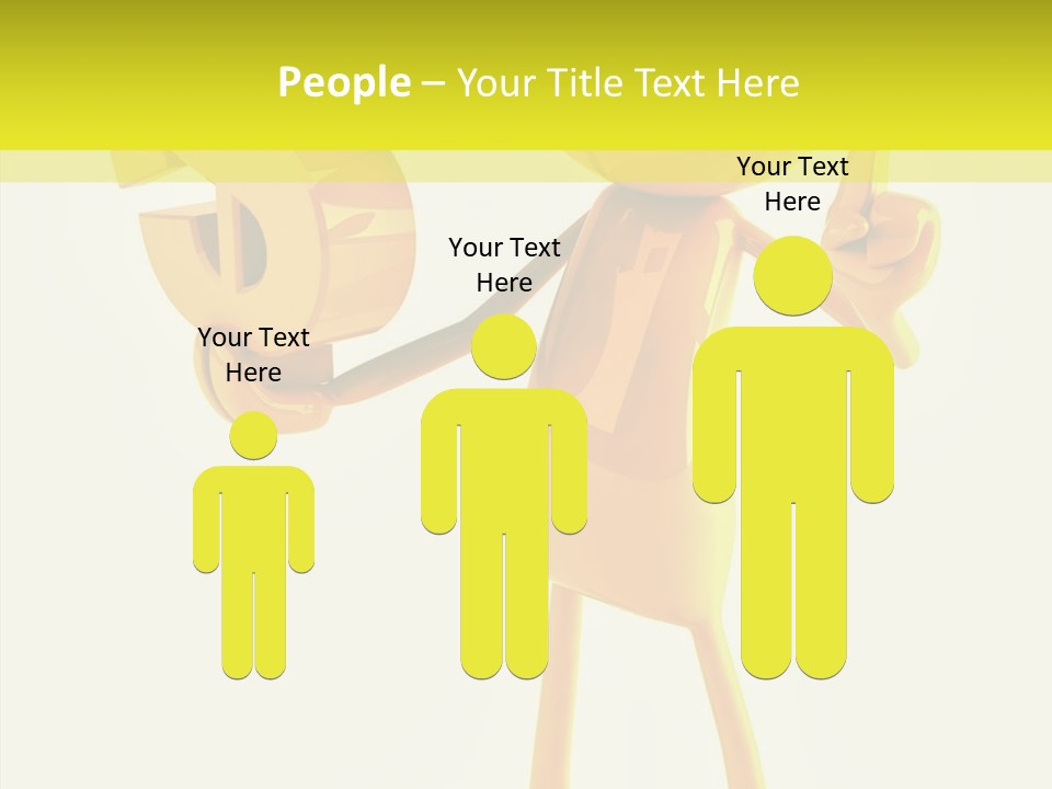 Elderly Finger White Background PowerPoint Template