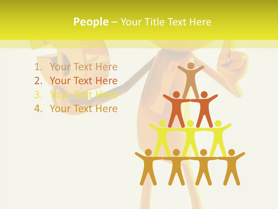 Elderly Finger White Background PowerPoint Template