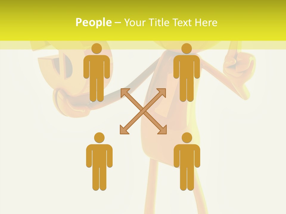 Elderly Finger White Background PowerPoint Template