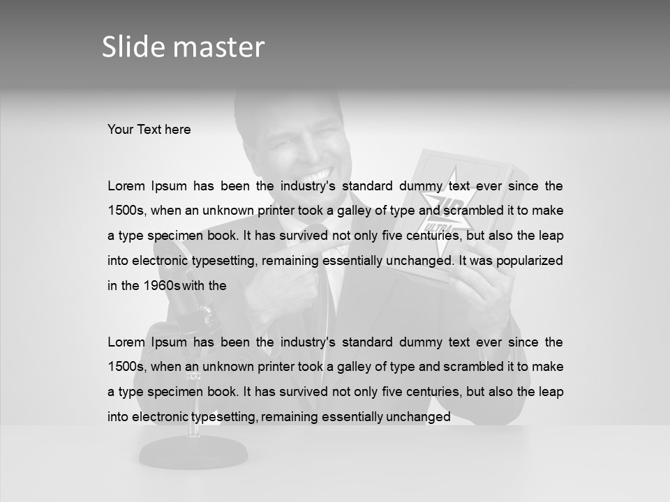 Young Closeup Human PowerPoint Template