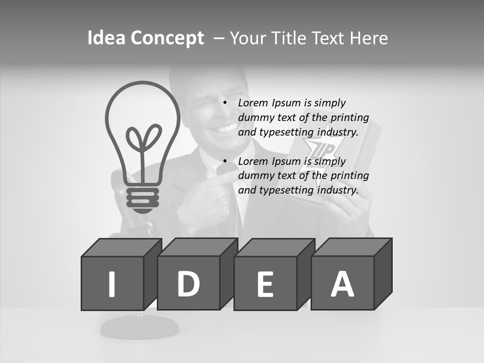 Young Closeup Human PowerPoint Template