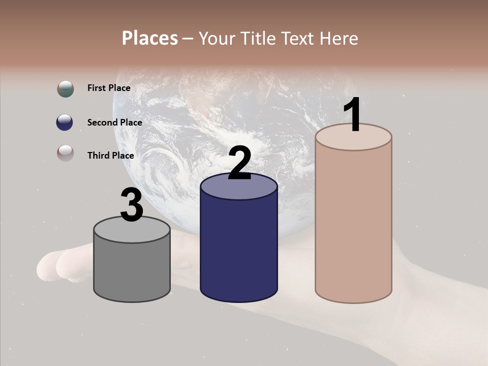 Touching Grandmother White Background PowerPoint Template