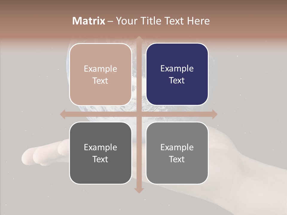 Touching Grandmother White Background PowerPoint Template