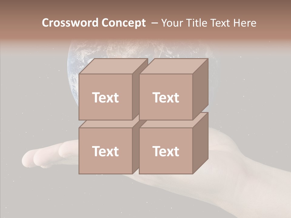 Touching Grandmother White Background PowerPoint Template