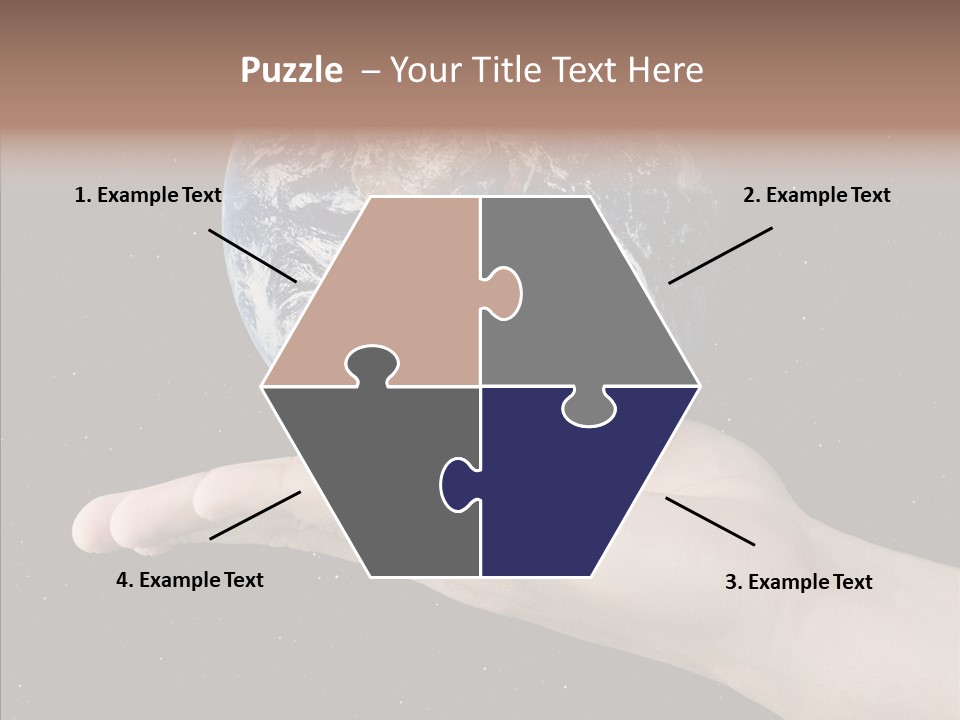 Touching Grandmother White Background PowerPoint Template