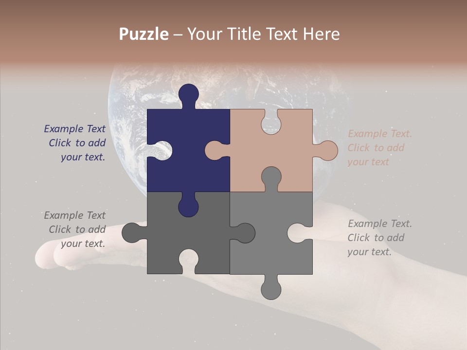 Touching Grandmother White Background PowerPoint Template