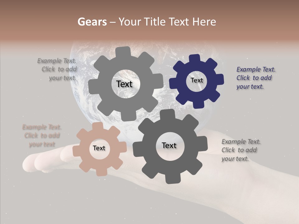 Touching Grandmother White Background PowerPoint Template