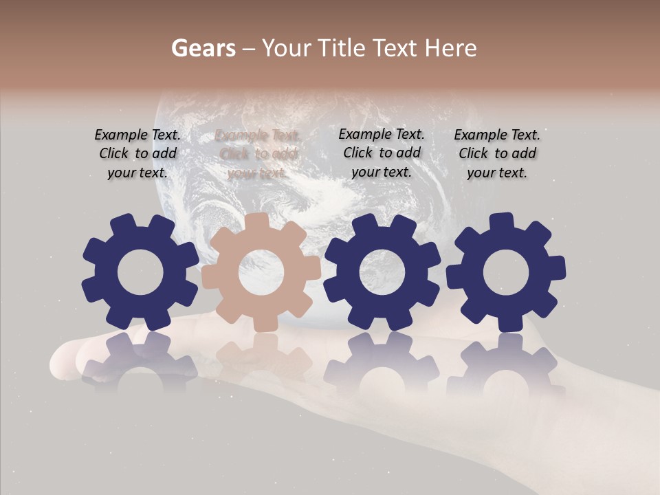 Touching Grandmother White Background PowerPoint Template