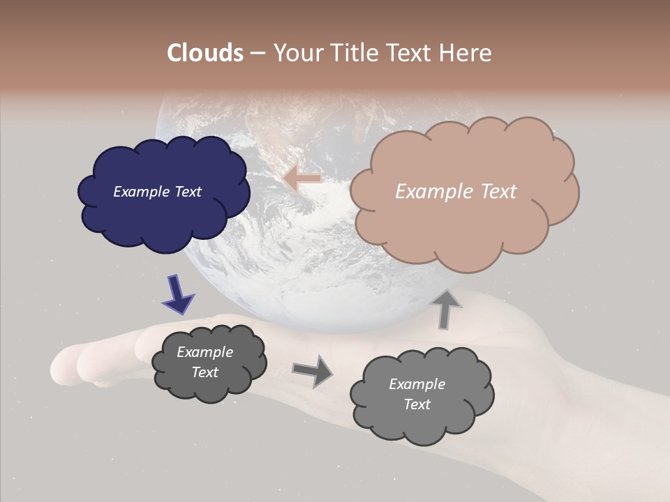 Touching Grandmother White Background PowerPoint Template